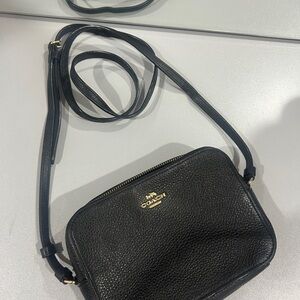 Coach Black Pebbled Leather Crossbody Bag